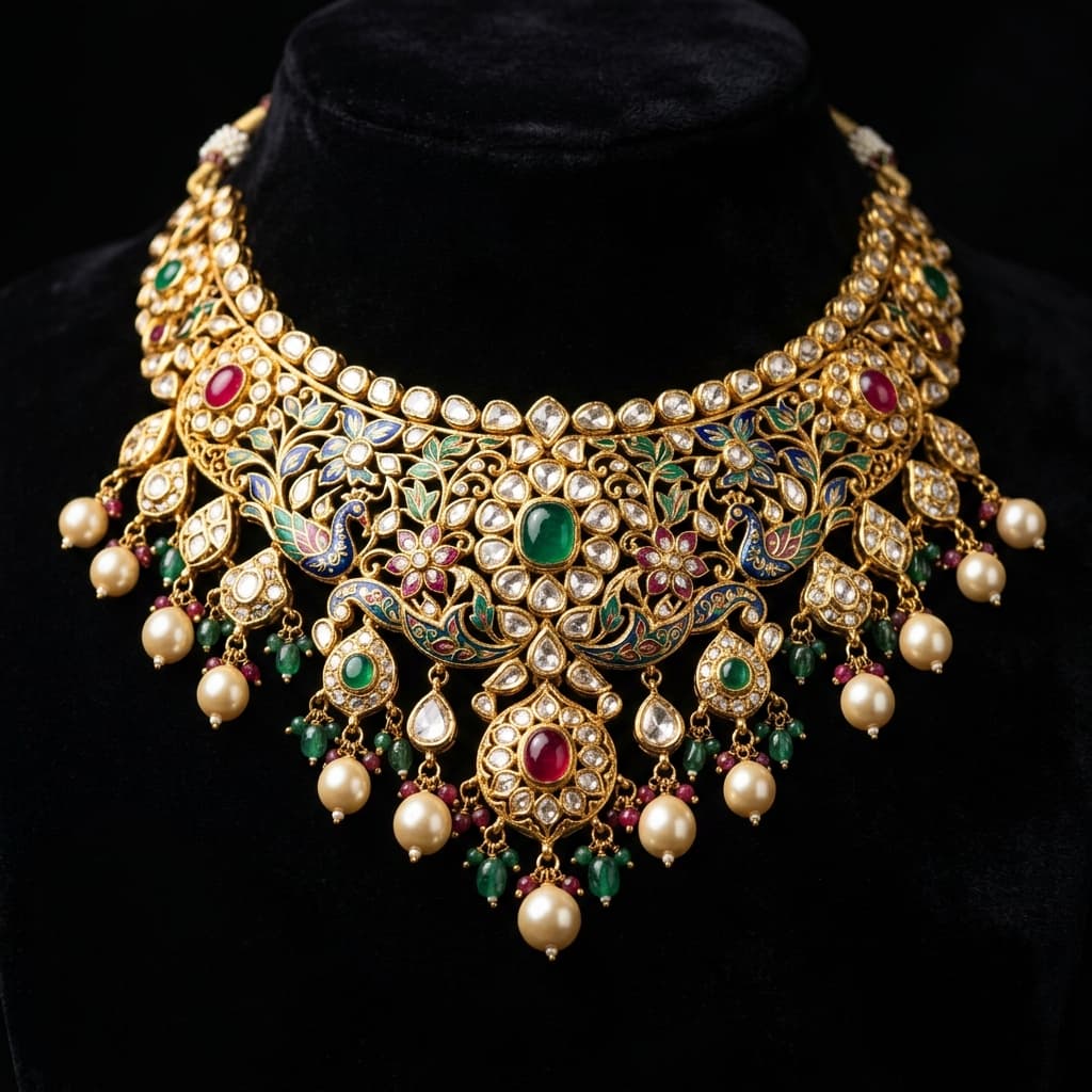 Exquisite gold necklace from Daksh Jewellers